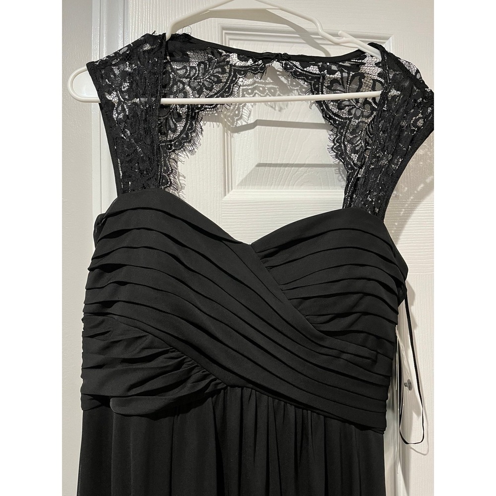 NWT! Black gown Dress SCARLETT size‎ 10 lace straps